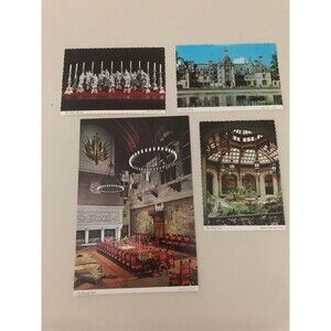 Vintage The Biltmore House and Gardens Collectible Postcards Lot of 4